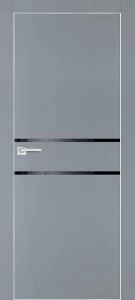 Межкомнатная дверь PX-18 AL кромка с 4-х ст. Серый матовый