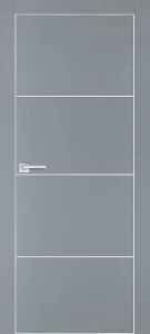 Межкомнатная дверь PX-2  AL кромка с 4-х ст. Серый матовый