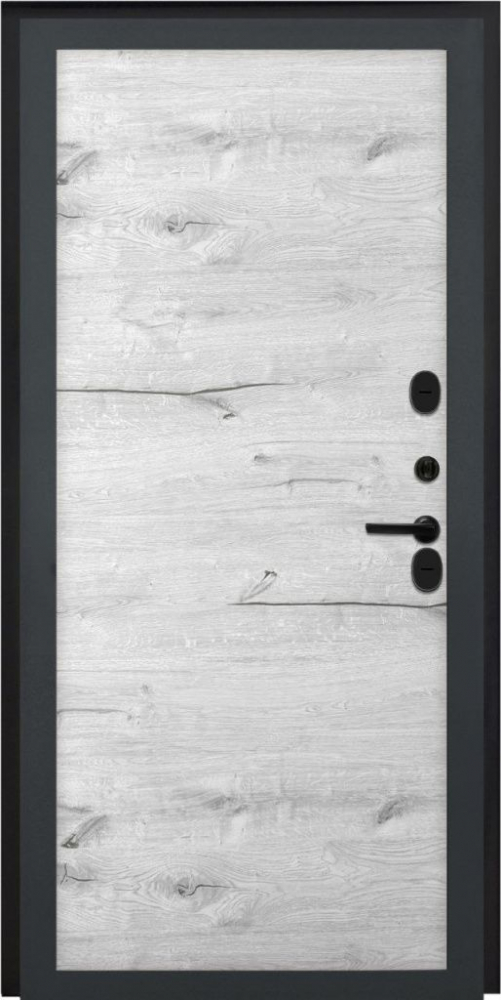Входная дверь ДвериПРО Квадро Без фрезеровки Дуб арктик горизонт DPRO198246 внутренняя сторона