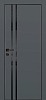 Межкомнатная дверь PX-11  черная кромка с 4-х ст. Графит матовый