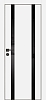 Межкомнатная дверь PX-9  черная кромка с 4-х ст. Белый матовый