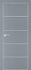 Межкомнатная дверь PX-12  AL кромка с 4-х ст. Серый матовый